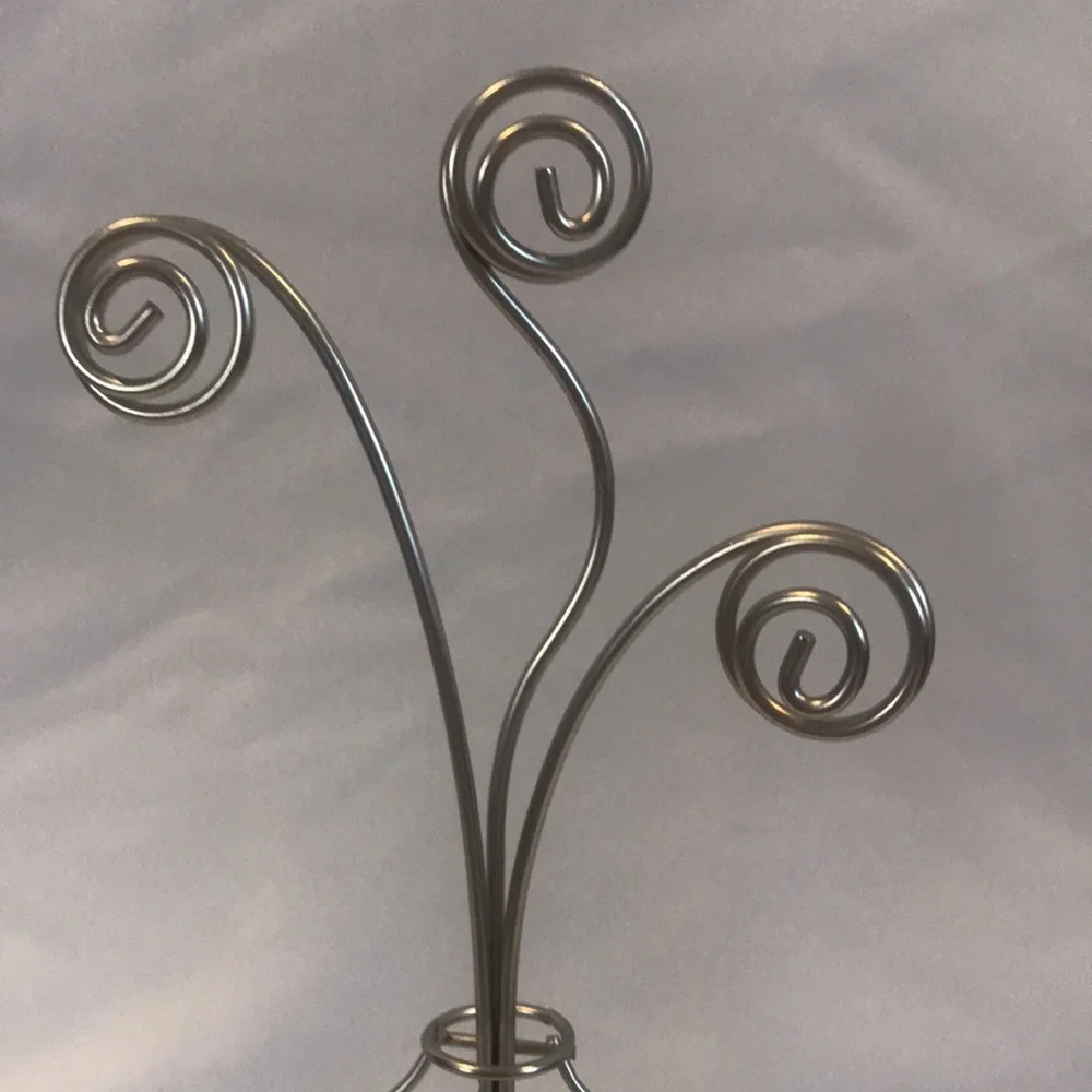 Silver Metal dress form table stand earrings jewelry organizer multiuse feminine